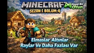 Minecraft Sezon:1 Bölüm:4 Madenlerde Elmas, Altın, Kızıltaş, Lapis ve Ray var Ray! Nerde Bu Örümcek!