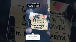 GOLDEN NAME BADGE MAKING| NANO PRINT 9655994488 | #Art #acrylic #badge #rotaract #school #college