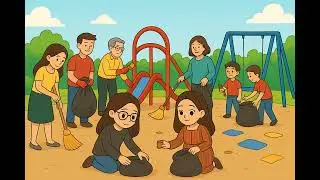 Mimi & Malu&rsquo;s Playground Story | Teamwork, Kindness & Community Help | Kids Moral Story