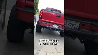 Lbz 5&rdquo; exhaust and 3&rdquo; down pipe #2500hd #diesel #dmax #lbz #duramax #dieselpower #dieselexhaust