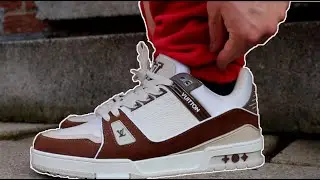 THEY DID IT AGAIN! Louis Vuitton LV Trainer Maka White Brown (ON FOOT)