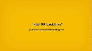 High PR backlinks