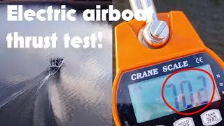 Mini electric airboat thrust test!