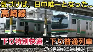 【日中では唯一】特別快速を待避する下り普通列車に乗ってみた【高崎線】