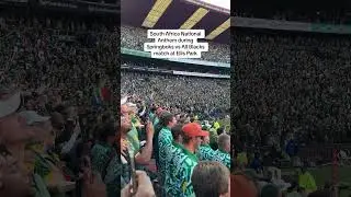South Africa&rsquo;s National Anthem during Springboks vs All Black Rugby Match #springboks #rugby by