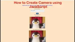 How to attach CAMERA using JavaScript|Selfie App|HTML|JavaScript|speechrecognition