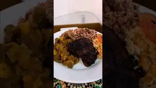 Bake Chicken, Curry Goat And Rice n Peas 😋 #knifeninjaja #food #spicygravy