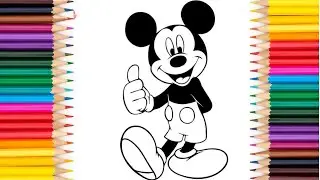 How to draw an easy Mickey mouse for kids and toddlers