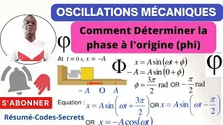 OSCILLATION MÉCANIQUE :3ème Partie, Détermination de la phase (phi),  l'équation différentielle.