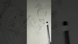 Radha krishna drawing watch till end #shorts #viral