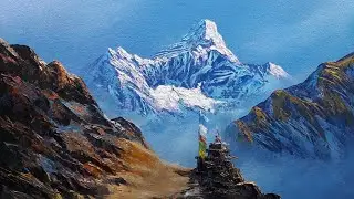 Everest || Mountain Acrylic Painting || BK ART Galllery