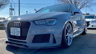 【アウディ RS3‼️爆速AUDIが来た‼️】レアな激速AUDIの登場‼️純正でミスファイアリングシステムを搭載‼️【4WDターボ】【5気筒】道の駅 花園プチMT 2019.02.17