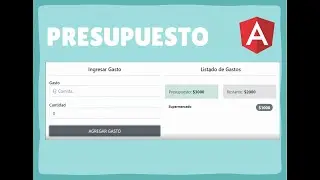 Angular - Aplicación de Presupuesto