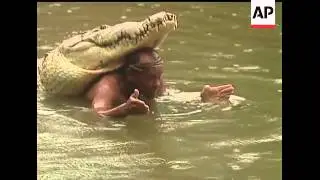 Chito, a Costa Rican fisherman, found a crocodile near death 20 years ago. He nursed him back to hea