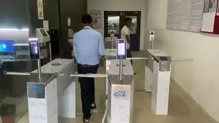 Tripod Turnstile With Face Recognition Device Integration