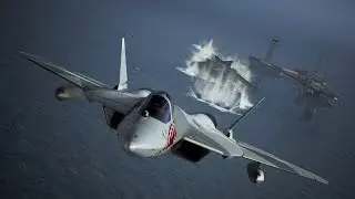 Fleet Destruction 102,050 Points (Su-57 Felon, Ace Difficulty) | Ace Combat 7