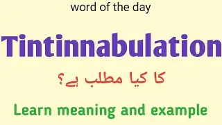 Tintinnabulation meaning in urdu |english 