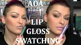 AOA studio DIAMOND LIP GLOSS SWATCHES