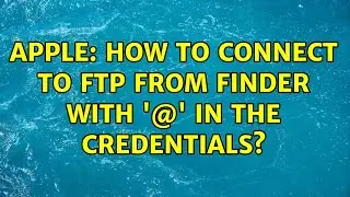 Apple: How to connect to FTP from Finder with '@' in the credentials?