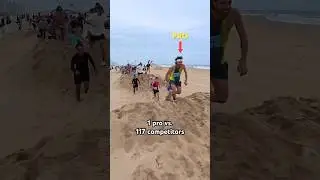 every step forward is a fight 💥🏖️#quicksandrace #redbull #virginiabeach #runningchallenge