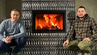 Impressive Work! Tiled fireplace as if from the future