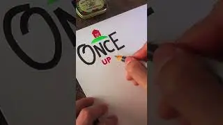 Once upon a farm logo art with calligraphy pen #shots #artwork #logo