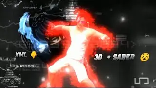 3D ZOOM + SABER EFFECT 😵 || PRSENT ALIGHT MOTION FF 🤯 || XML👇
