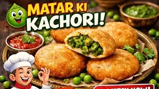 गरमा-गरम 😍 बाहर से कुरकुरी, अंदर से मसालेदार मटर की कचौरी 🥟एक कचौरी और दिल बोले – बस एक और! 🤤🔥