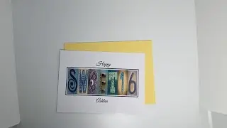 Sweet Sixteen Card ~ Shades of Blue and Gold