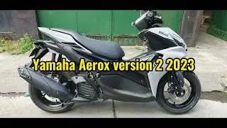 Yamaha Aerox 155 version 2 2023 with Yoshimura R77 370mm full system exhaust built