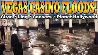 Las Vegas Casino FLOODING | Circa / Linq / Caesers Palace / Planet Hollywood | Monsoon 2022 #vegas