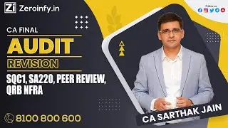 CA Final Audit Revision | SQC1, SA220, Peer Review, QRB NFRA | CA Sarthak Jain