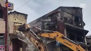 Makola market building which caught fire in July 2021 demolished by the military | #CitiNewsroom