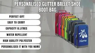 Personalised Any Name Gymnastics Boot Bags Dance Ballet Cheerleader Sports Pe Custom Kit Travel Bag