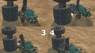 Гонки. Прилипание к столбам. Взрывы под воротами. Crossout