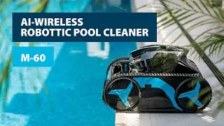 AquaForte M60 AI wireless pool cleaner demonstration