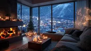 White Lounge Piano in Snowfall | Peaceful Piano Music for Deep Focus & Rest