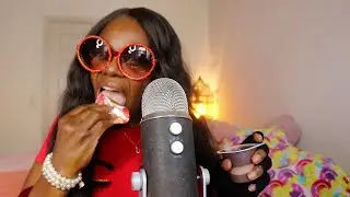INAUDIBLE Chocolate Pudding ASMR Eating Sounds