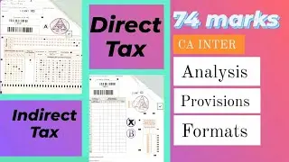 Topper answersheet CA INTER Taxation | ICAI Certified copy of taxation | CA INTER TAXATION |DT & IDT