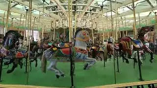 Historic Looff Carousel Santa Cruz Beach Boardwalk Off Ride POV