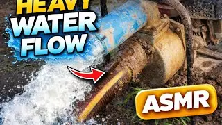 HEAVY WATER FLOW 💦 | Powerful Pump ASMR in Fields