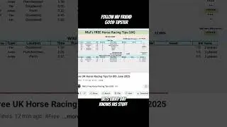 #horseracing #knowledge #tipsters #free if you like horse racing tips subscribe to @MFHRT-UK 💪💪