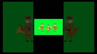 Fox character cartoon green screen free copyright video
