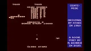 Atari XL/XE Longplay [3195] Centipede Emulator