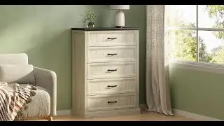 Riumlore Maren Rustic 6-Drawer Dresser Assembly Instruction