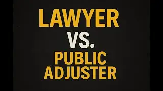 Lawyer vs. Public Adjuster - Who should you hire to help with your property insurance claim?