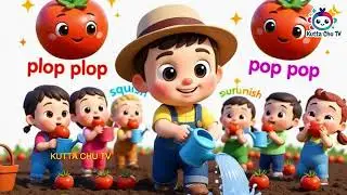 🍅 Cute Baby Farmer Tomato Tamil Song | Funny Squish Adventure | Kids Nursery Rhyme