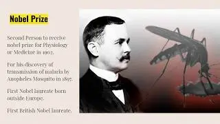 Sir Ronald Ross History - Discovery of Malaria transmission by Anopheles Mosquito