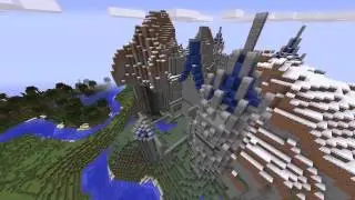Minecraft Timelapse - BLUE AMBER | Cliff castle