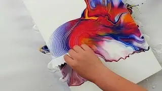 NEW Gorgeous Swoosh Acrylic Pour Painting